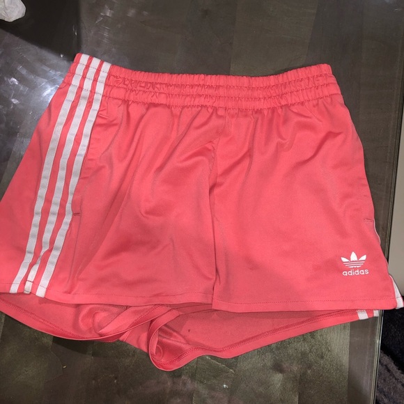 ADDIDAS 3 STRIPE CORAL SHORTS W POCKETS - Picture 1 of 5